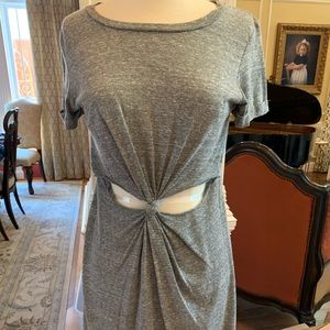 Gray cut out dress